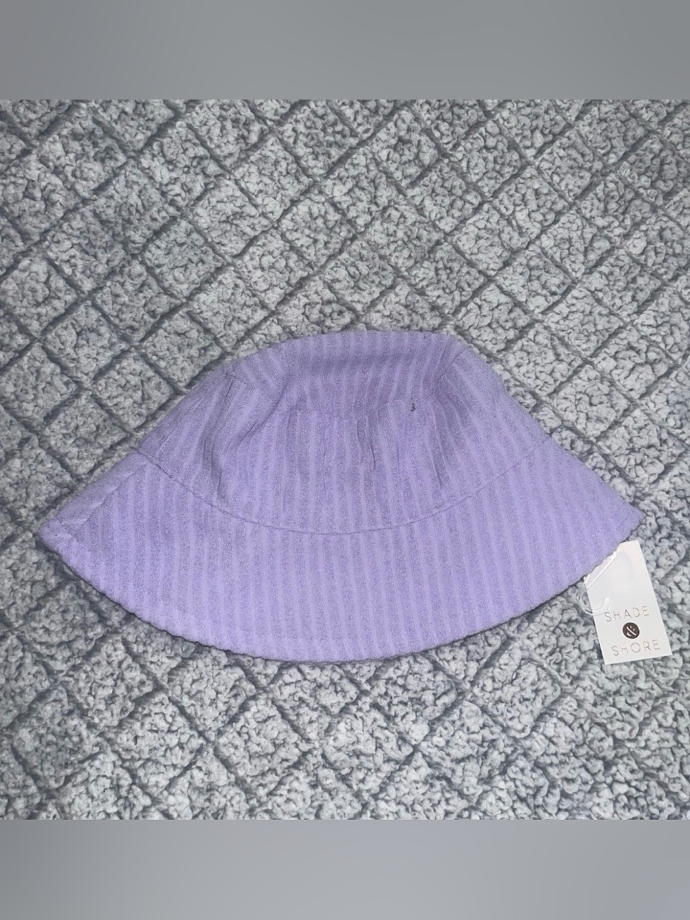 Shade & Shore Terry Cloth Bucket Hat Womens OS Lavender Purple Summer